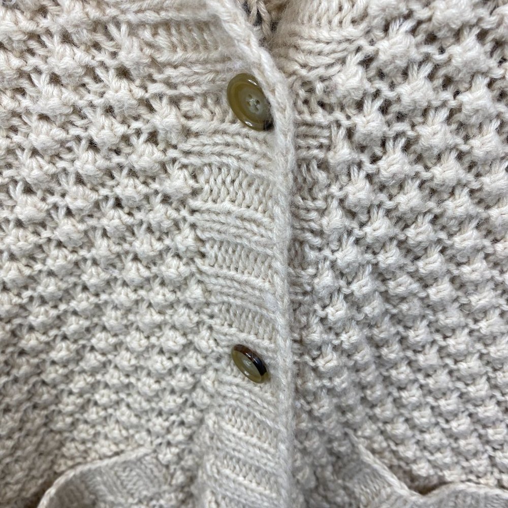 Talbots Chunky Womens Sweater Cardigan Acrylic Wool Alpaca blend Size Medium - Picture 2 of 7